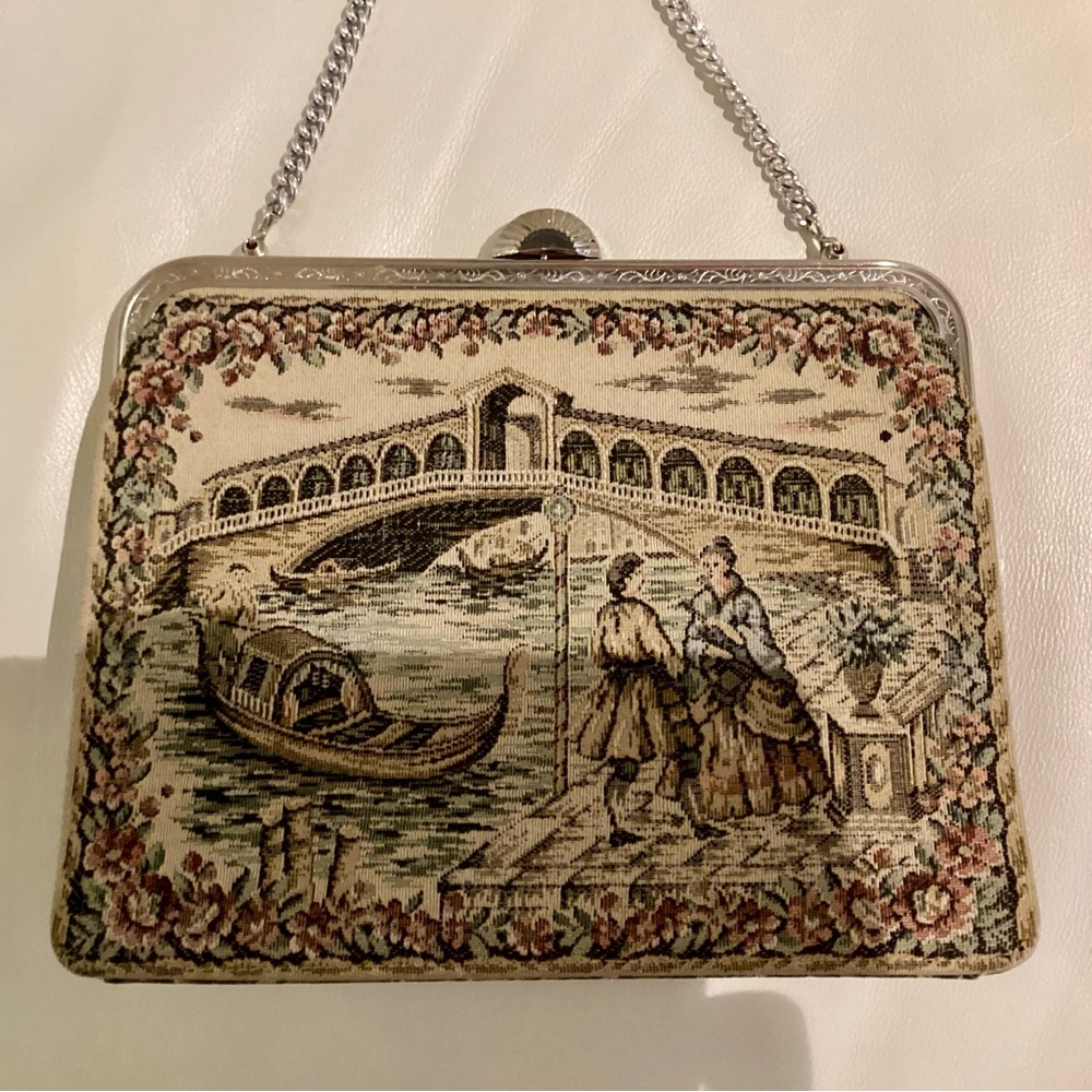 Vintage La Marquise Fine Italian Tapestry Handbag